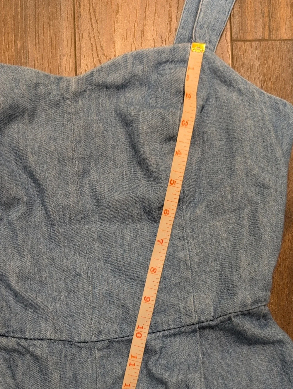 Old Navy Light Blue Jean Wide-Leg High Waisted Jumpsuit With Pockets